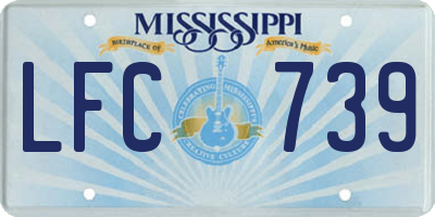 MS license plate LFC739