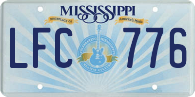 MS license plate LFC776