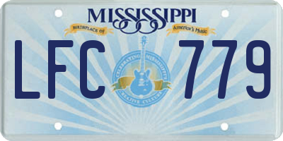 MS license plate LFC779