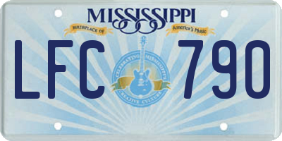 MS license plate LFC790