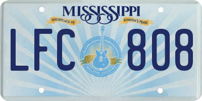 MS license plate LFC808
