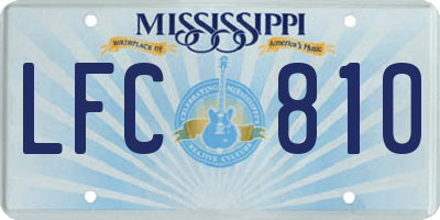 MS license plate LFC810