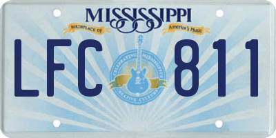 MS license plate LFC811