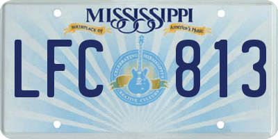 MS license plate LFC813
