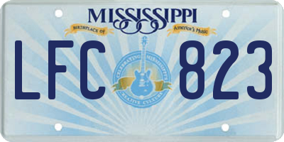 MS license plate LFC823