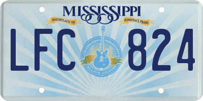 MS license plate LFC824