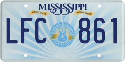 MS license plate LFC861