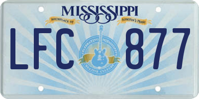 MS license plate LFC877