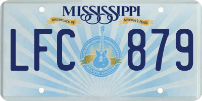 MS license plate LFC879