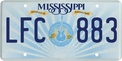 MS license plate LFC883