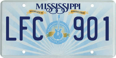 MS license plate LFC901