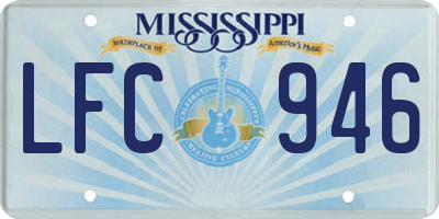 MS license plate LFC946