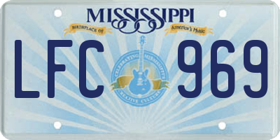 MS license plate LFC969