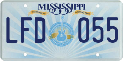 MS license plate LFD055