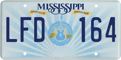 MS license plate LFD164