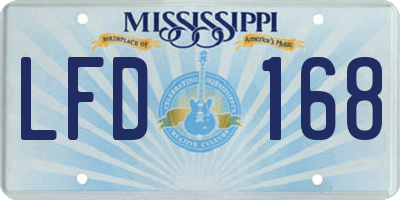 MS license plate LFD168