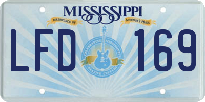 MS license plate LFD169