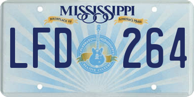 MS license plate LFD264