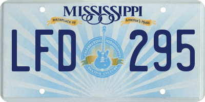 MS license plate LFD295