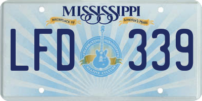 MS license plate LFD339