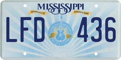 MS license plate LFD436