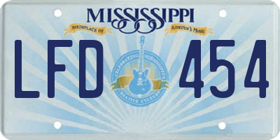 MS license plate LFD454