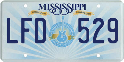 MS license plate LFD529