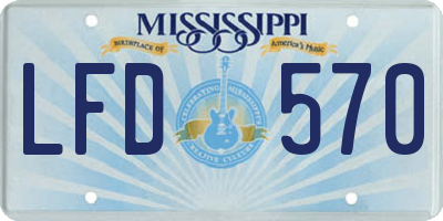 MS license plate LFD570