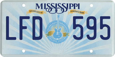 MS license plate LFD595