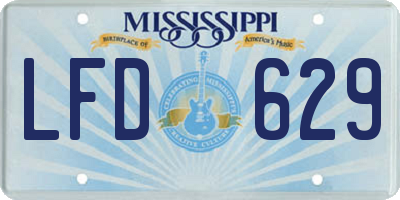 MS license plate LFD629