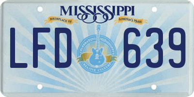 MS license plate LFD639