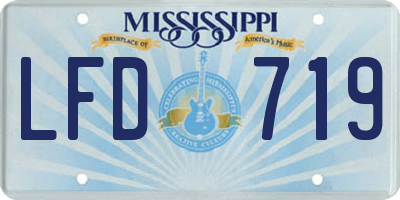MS license plate LFD719