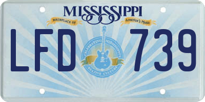 MS license plate LFD739