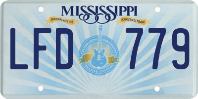 MS license plate LFD779