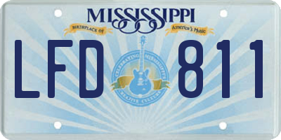 MS license plate LFD811