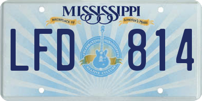 MS license plate LFD814