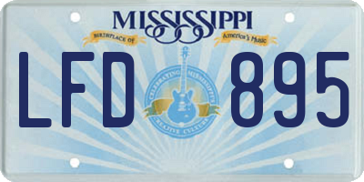 MS license plate LFD895