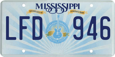 MS license plate LFD946