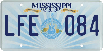 MS license plate LFE084