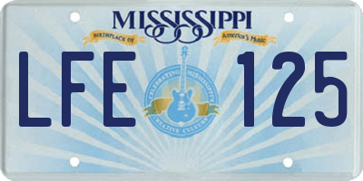 MS license plate LFE125