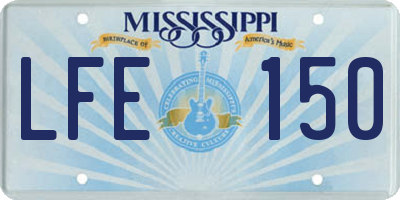 MS license plate LFE150