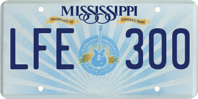 MS license plate LFE300