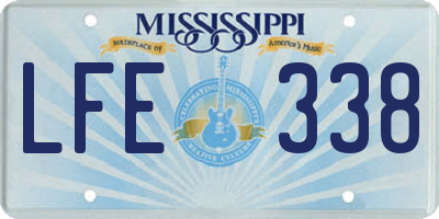 MS license plate LFE338