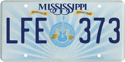MS license plate LFE373