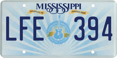 MS license plate LFE394