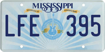 MS license plate LFE395