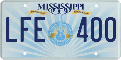MS license plate LFE400