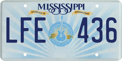MS license plate LFE436