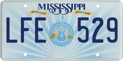 MS license plate LFE529