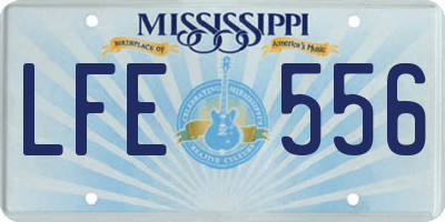 MS license plate LFE556